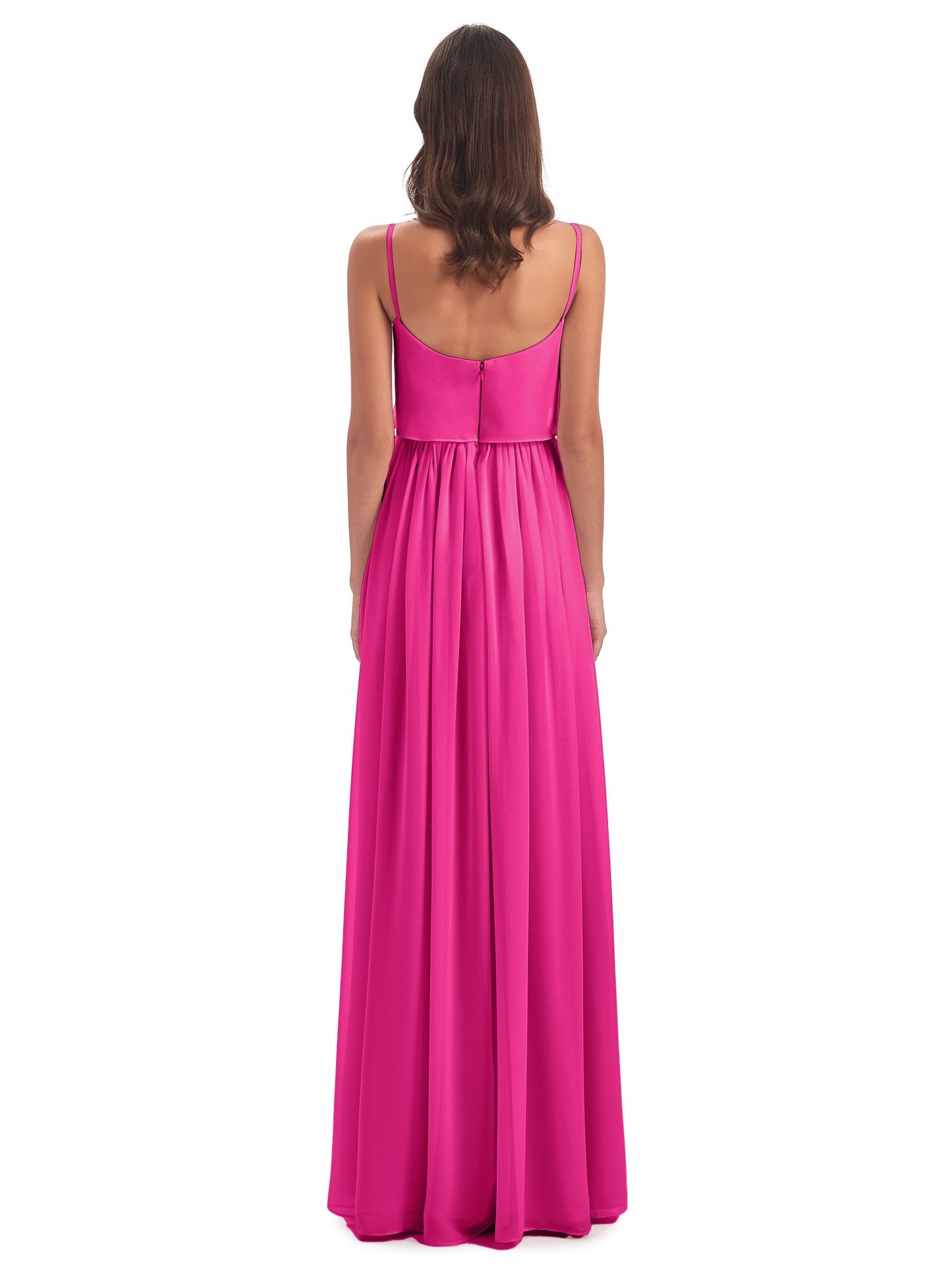 Riley A-line Spaghetti Straps Chiffon Bridesmaid Dresses