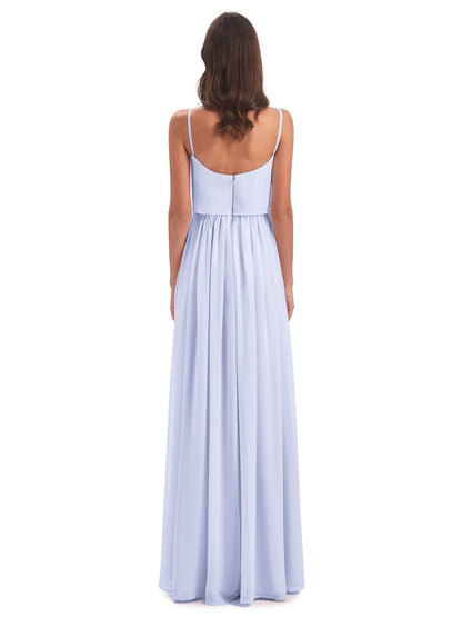 Riley A-line Spaghetti Straps Chiffon Bridesmaid Dresses