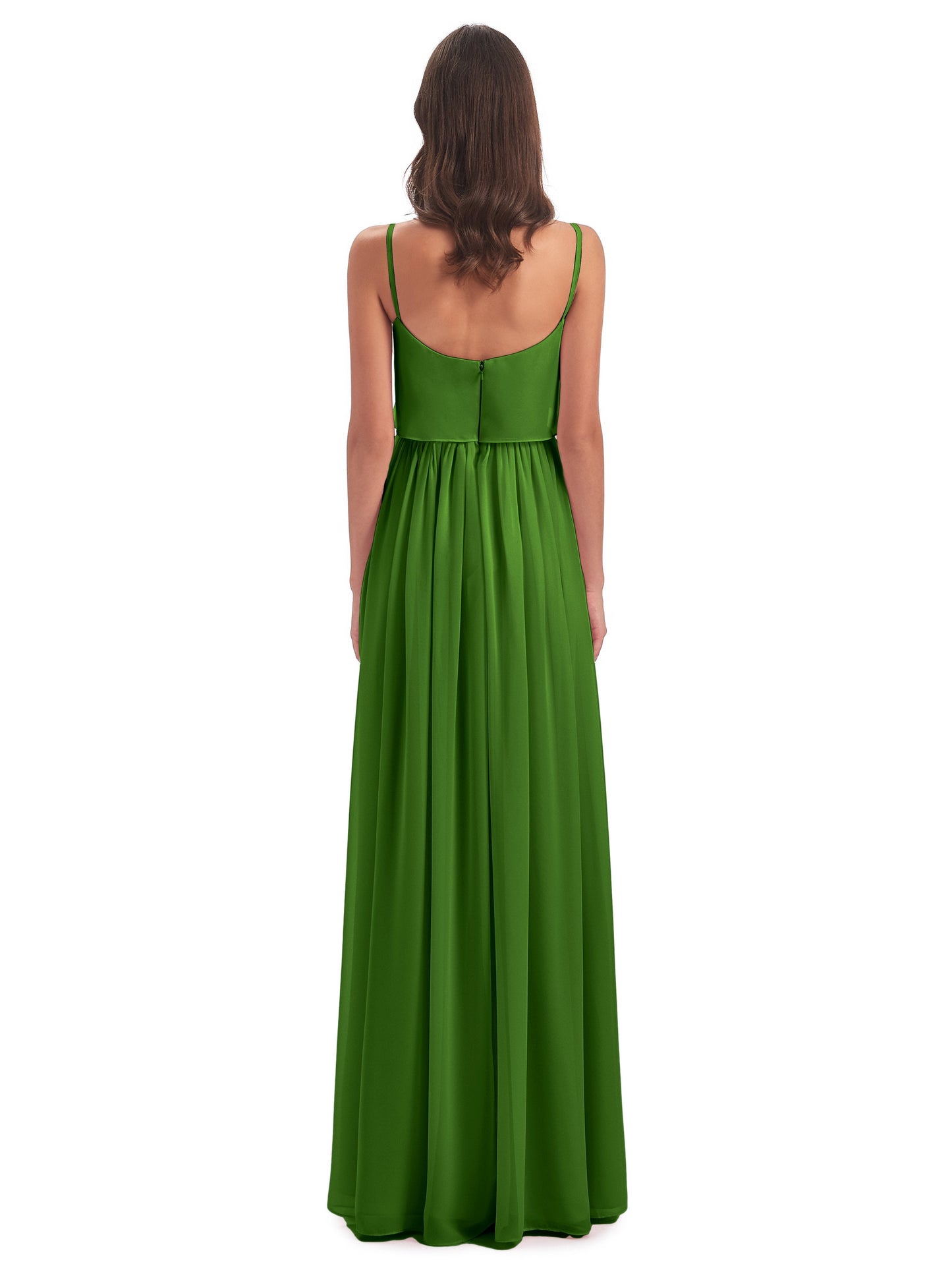 Riley A-line Spaghetti Straps Chiffon Bridesmaid Dresses