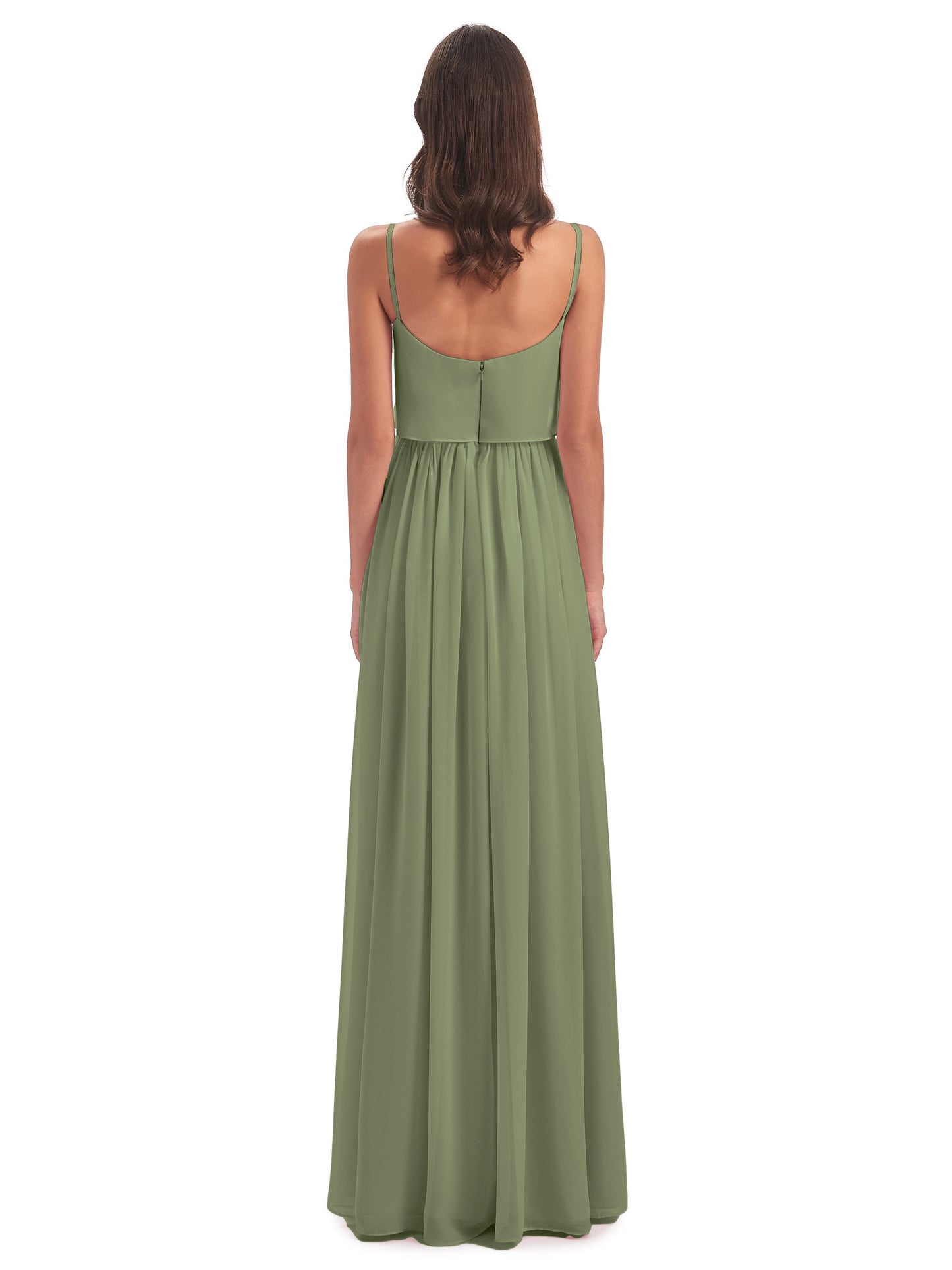 Riley A-line Spaghetti Straps Chiffon Bridesmaid Dresses