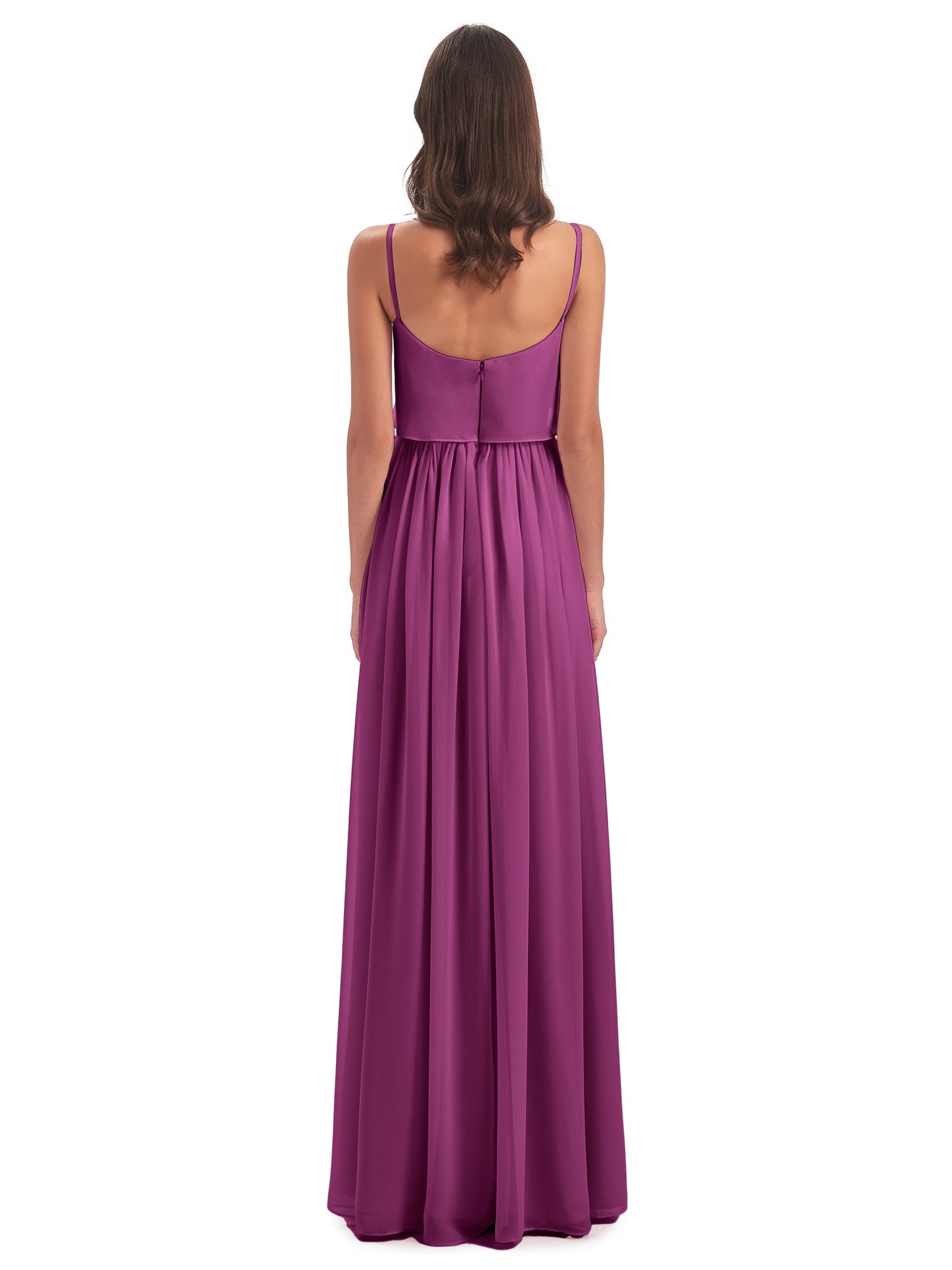 Riley A-line Spaghetti Straps Chiffon Bridesmaid Dresses