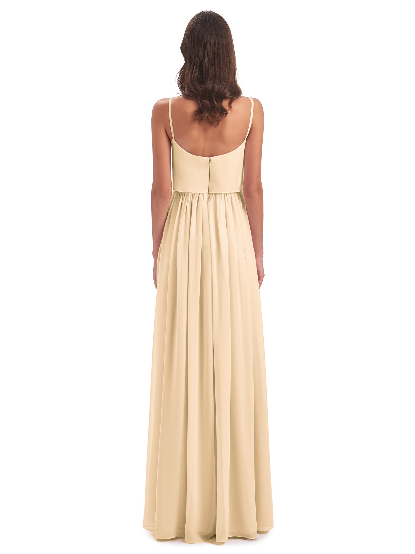 Riley A-line Spaghetti Straps Chiffon Bridesmaid Dresses