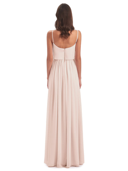 Riley A-line Spaghetti Straps Chiffon Bridesmaid Dresses
