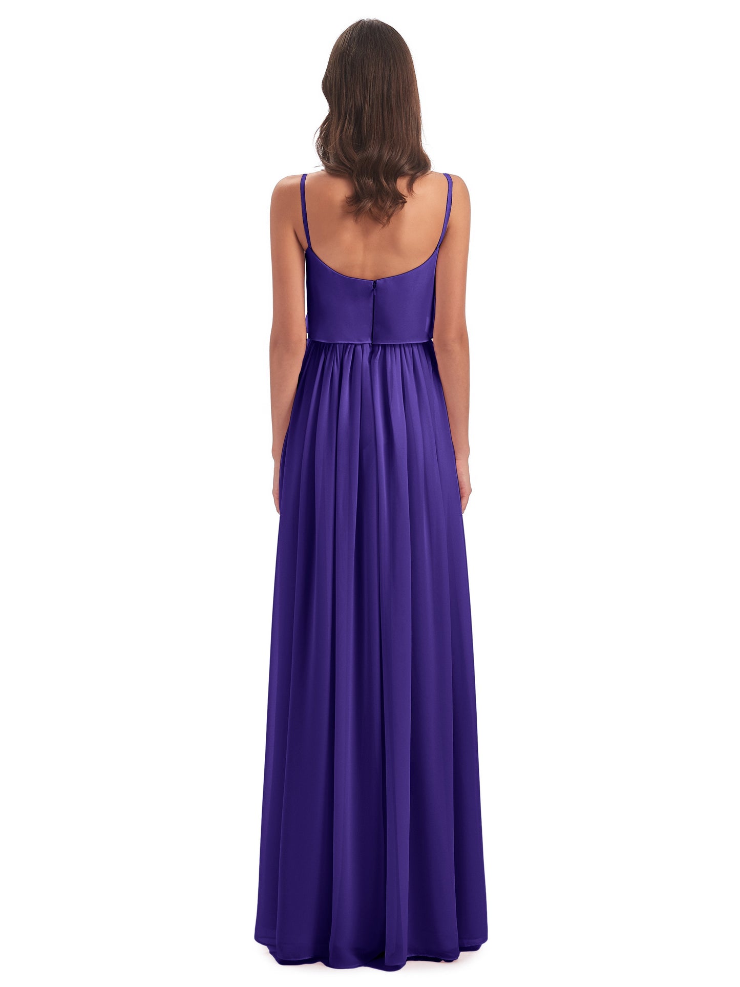 Riley A-line Spaghetti Straps Chiffon Bridesmaid Dresses