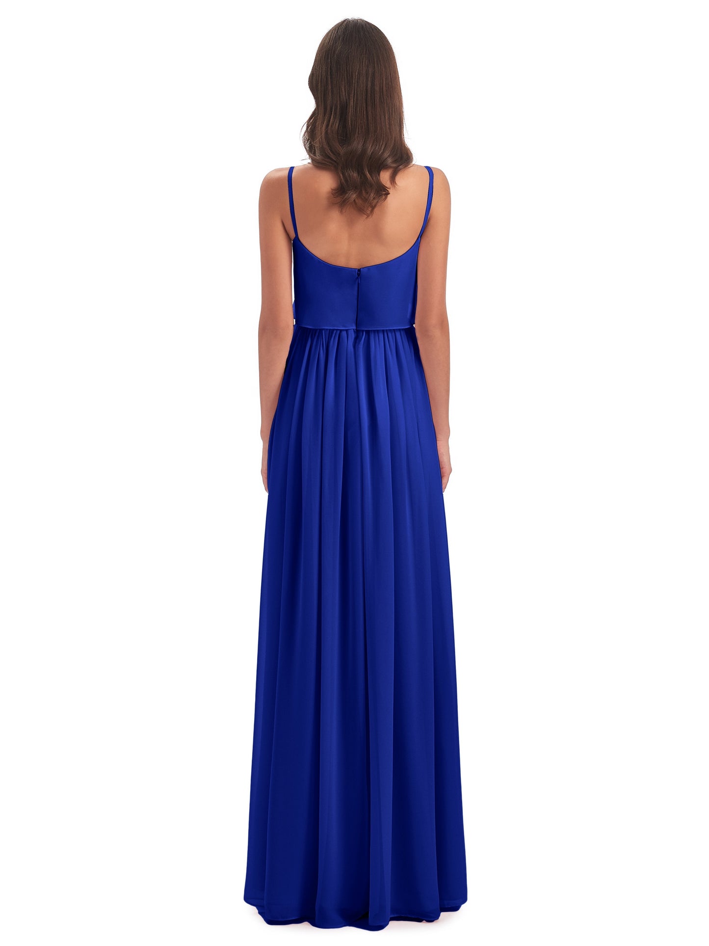 Riley A-line Spaghetti Straps Chiffon Bridesmaid Dresses