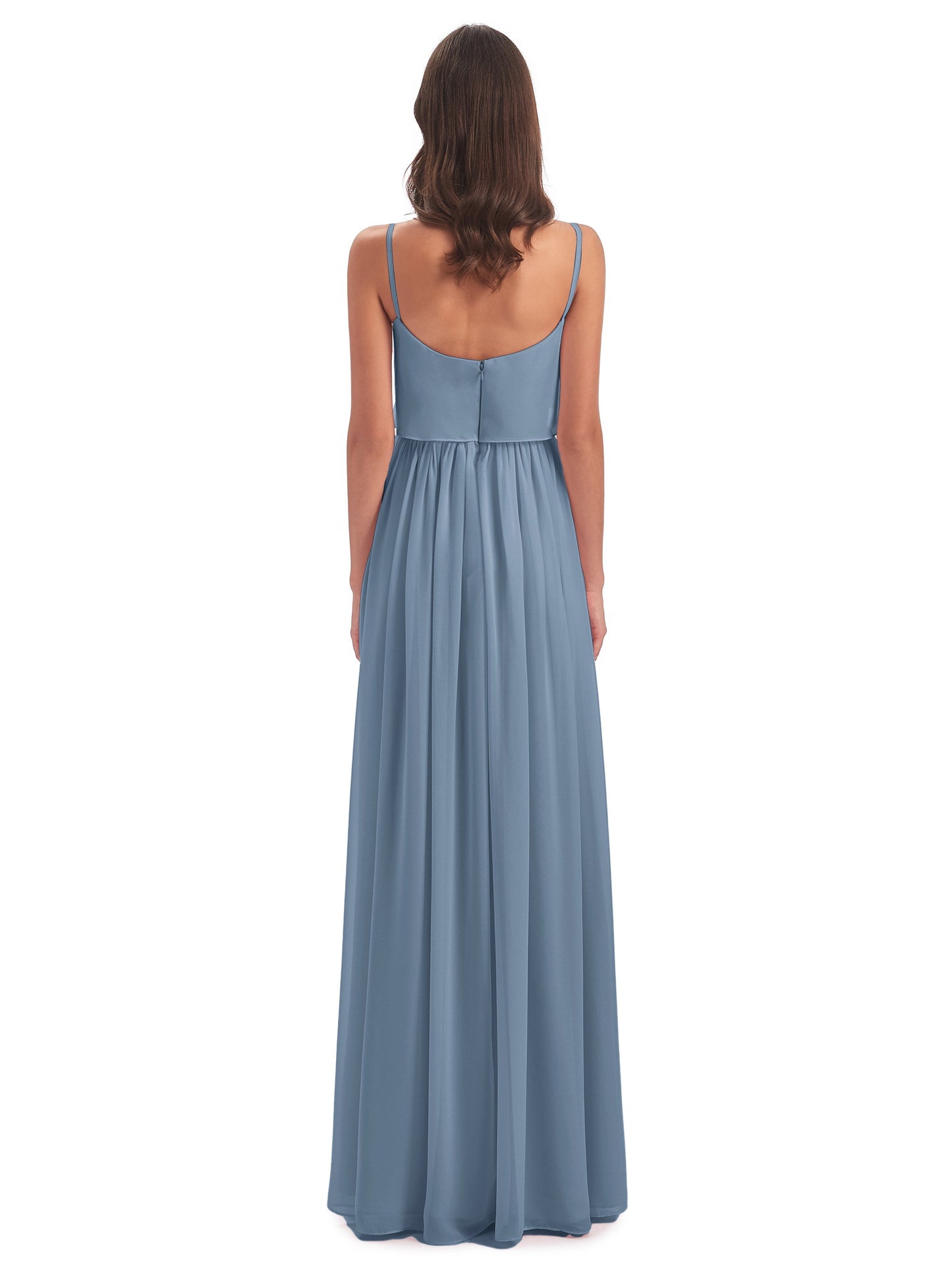 Riley A-line Spaghetti Straps Chiffon Bridesmaid Dresses