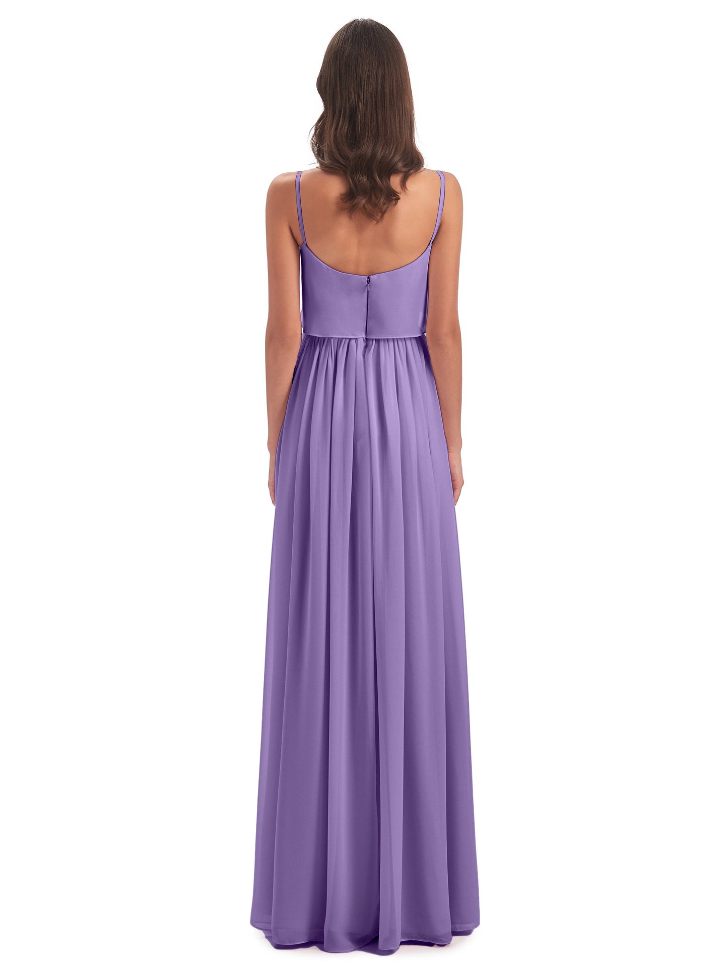 Riley A-line Spaghetti Straps Chiffon Bridesmaid Dresses