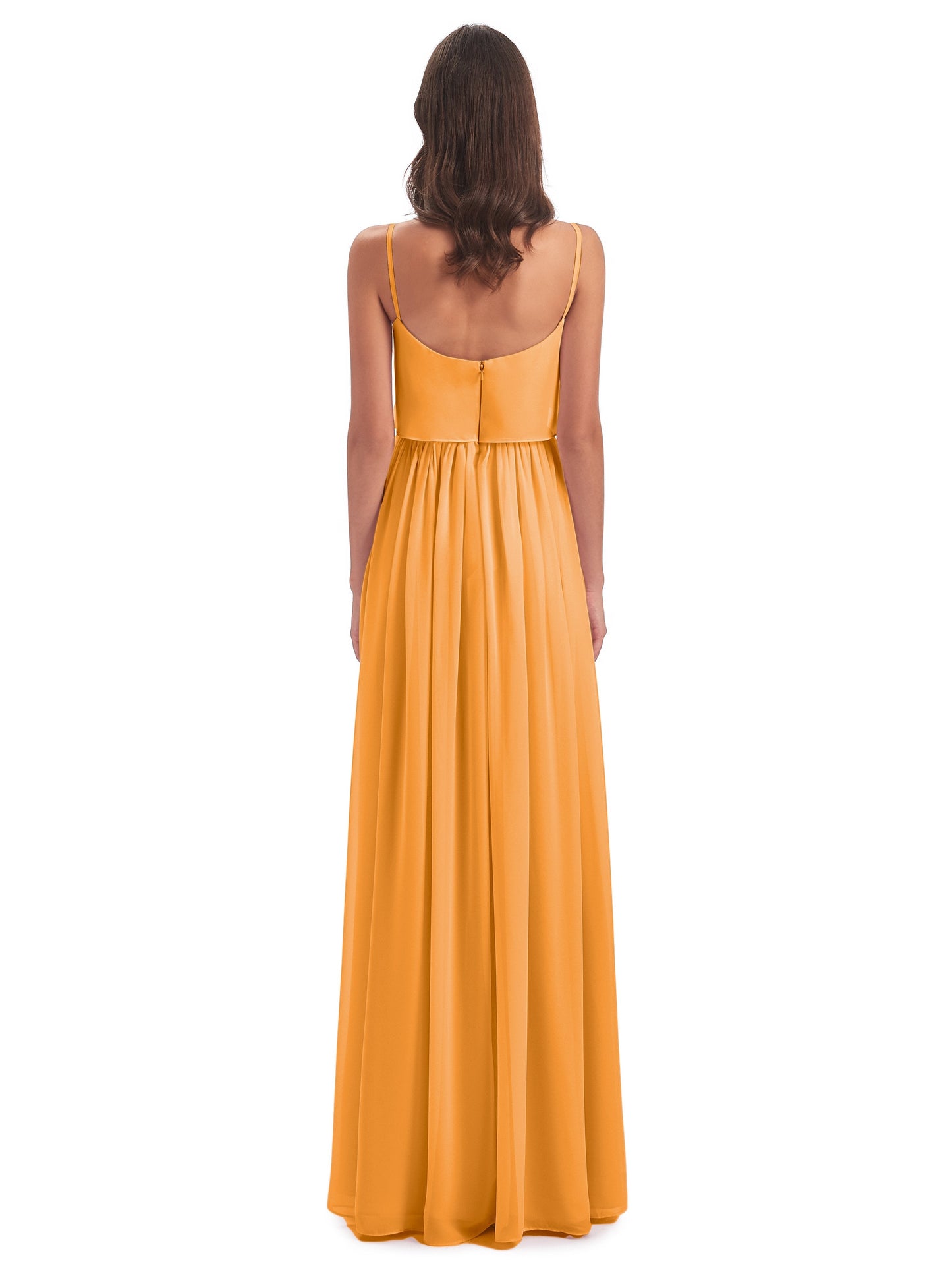 Riley A-line Spaghetti Straps Chiffon Bridesmaid Dresses