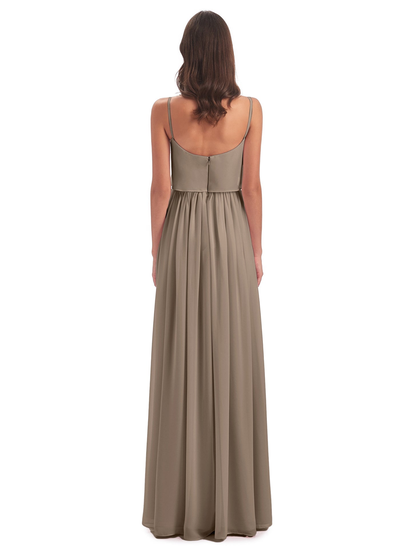 Riley A-line Spaghetti Straps Chiffon Bridesmaid Dresses