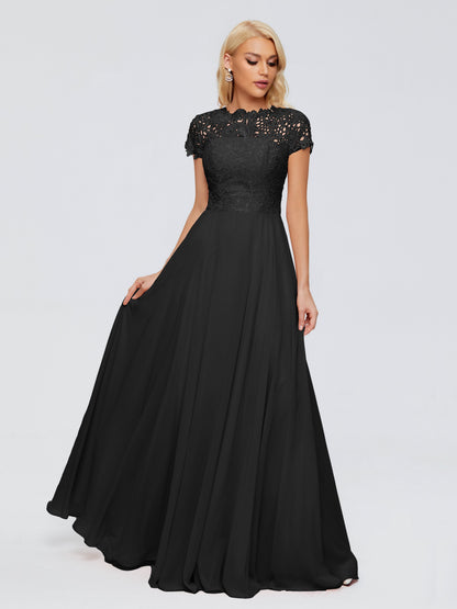 Cicinia Rose A-Line Cap Sleeves Lace Bridesmaid Dresses With Pockets