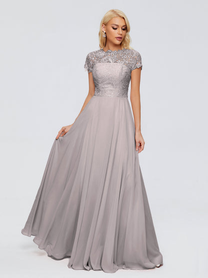Cicinia Rose A-Line Cap Sleeves Lace Bridesmaid Dresses With Pockets