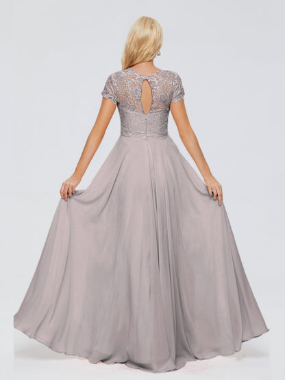 Cicinia Rose A-Line Cap Sleeves Lace Bridesmaid Dresses With Pockets