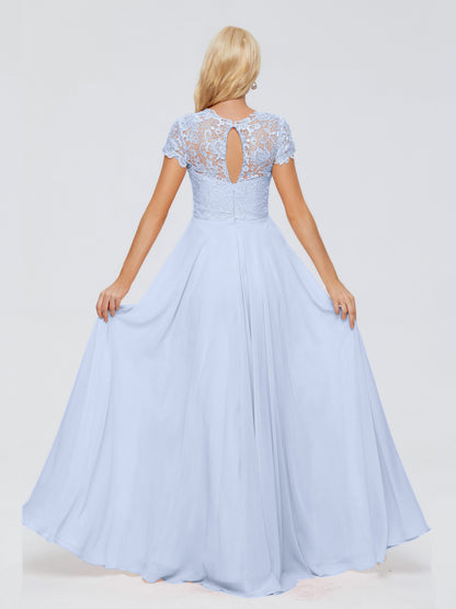 Cicinia Rose A-Line Cap Sleeves Lace Bridesmaid Dresses With Pockets