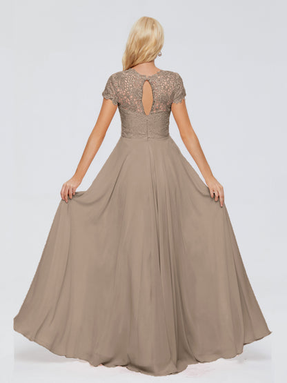 Cicinia Rose A-Line Cap Sleeves Lace Bridesmaid Dresses With Pockets