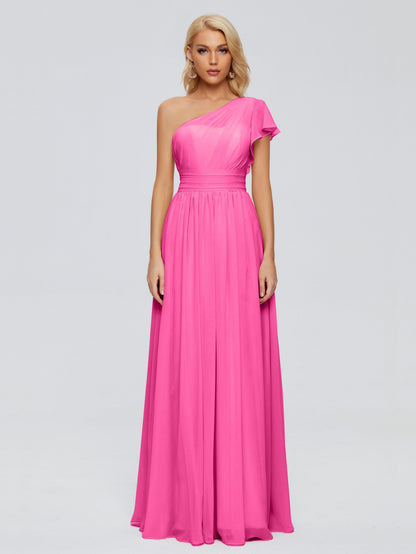 Rylee One Shoulder Chiffon Bridesmaid Dresses