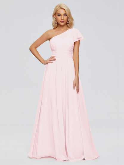 Rylee One Shoulder Chiffon Bridesmaid Dresses