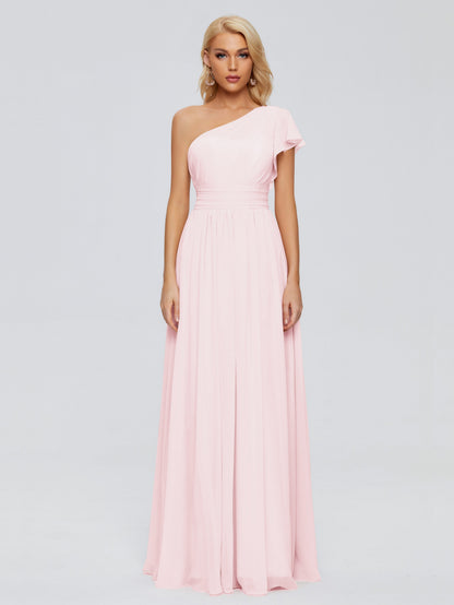 Rylee One Shoulder Chiffon Bridesmaid Dresses