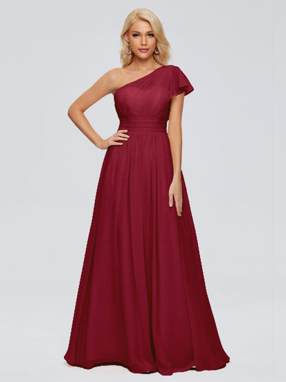Rylee One Shoulder Chiffon Bridesmaid Dresses
