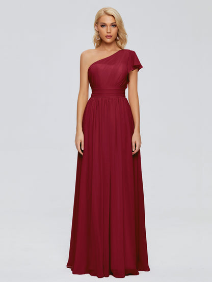 Rylee One Shoulder Chiffon Bridesmaid Dresses