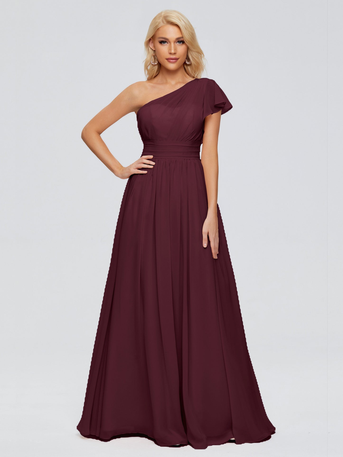 Rylee One Shoulder Chiffon Bridesmaid Dresses
