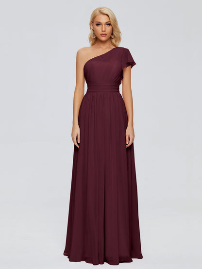 Rylee One Shoulder Chiffon Bridesmaid Dresses