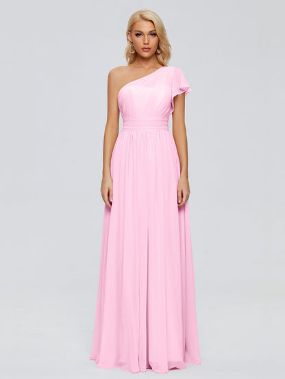 Rylee One Shoulder Chiffon Bridesmaid Dresses