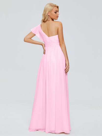 Rylee One Shoulder Chiffon Bridesmaid Dresses