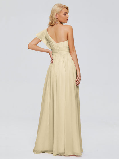 Rylee One Shoulder Chiffon Bridesmaid Dresses