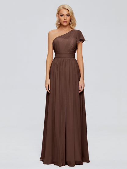 Rylee One Shoulder Chiffon Bridesmaid Dresses