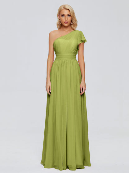 Rylee One Shoulder Chiffon Bridesmaid Dresses