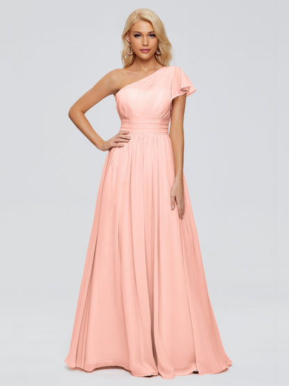 Rylee One Shoulder Chiffon Bridesmaid Dresses