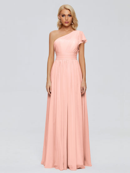 Rylee One Shoulder Chiffon Bridesmaid Dresses