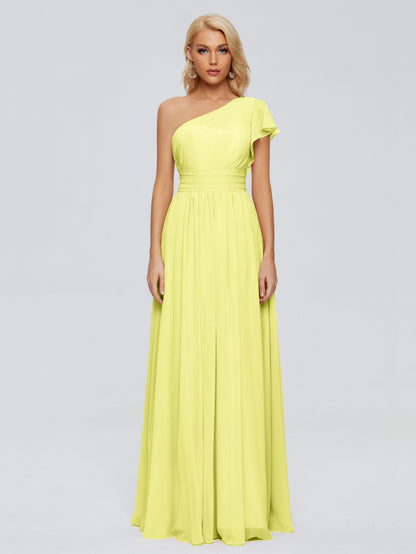 Rylee One Shoulder Chiffon Bridesmaid Dresses