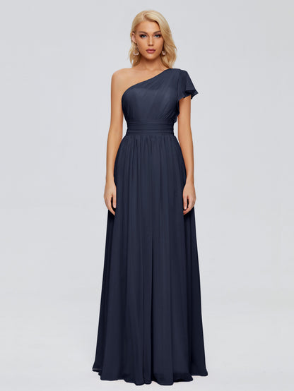 Rylee One Shoulder Chiffon Bridesmaid Dresses