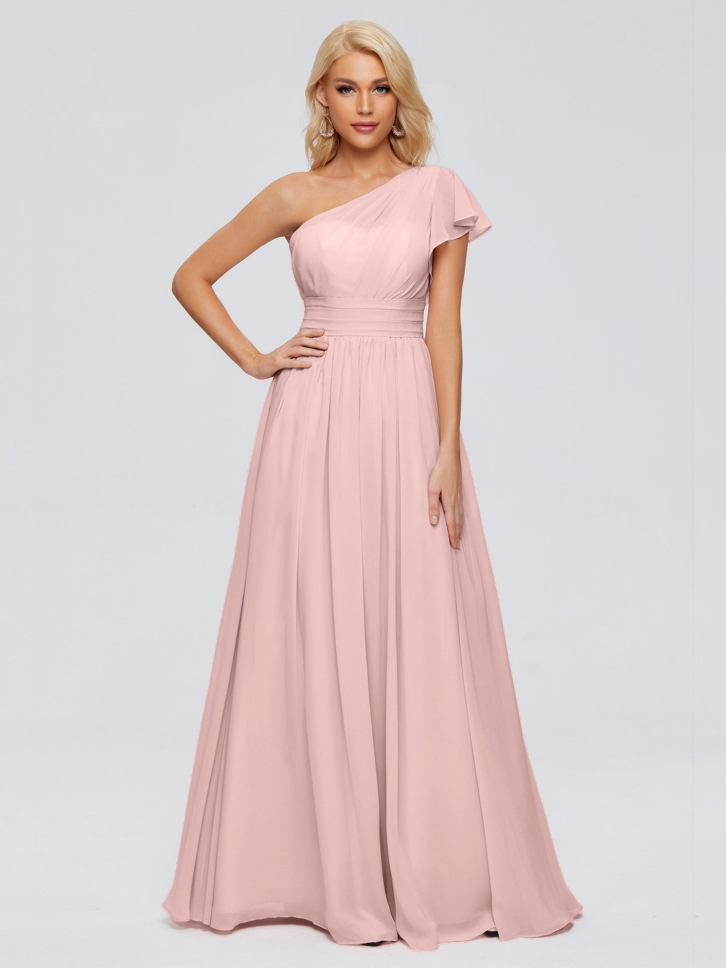 Rylee One Shoulder Chiffon Bridesmaid Dresses