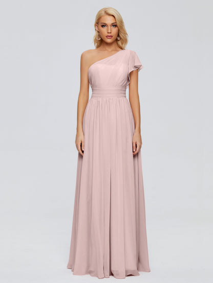 Rylee One Shoulder Chiffon Bridesmaid Dresses