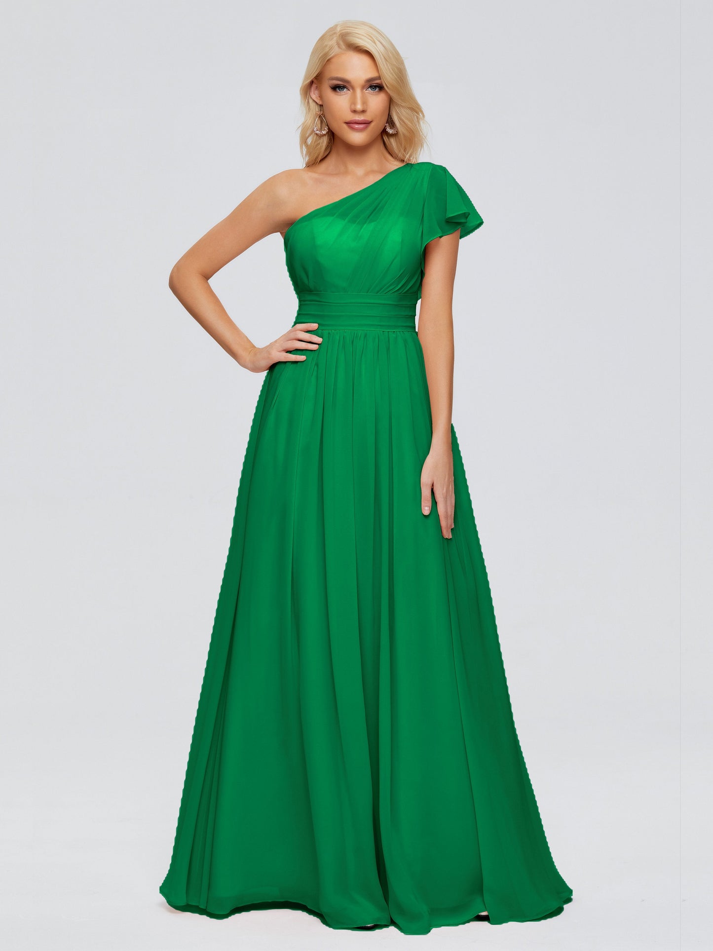 Rylee One Shoulder Chiffon Bridesmaid Dresses