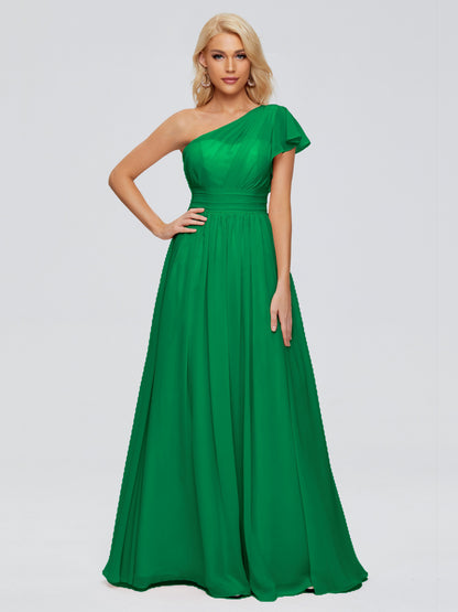 Rylee One Shoulder Chiffon Bridesmaid Dresses