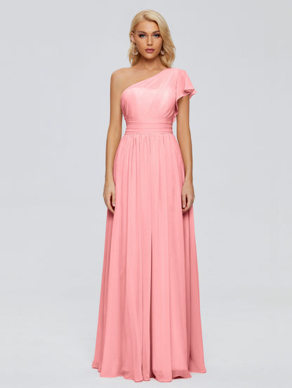 Rylee One Shoulder Chiffon Bridesmaid Dresses