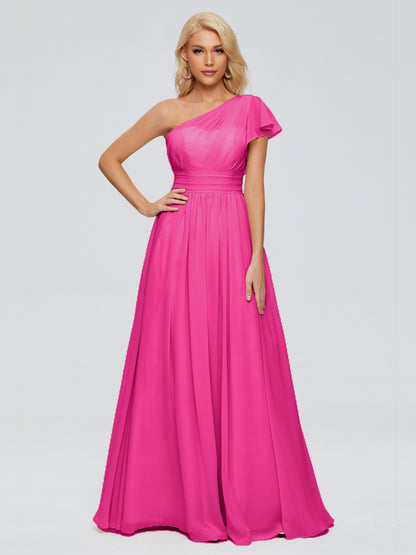 Rylee One Shoulder Chiffon Bridesmaid Dresses