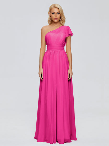 Rylee One Shoulder Chiffon Bridesmaid Dresses