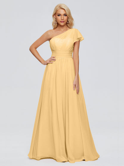 Rylee One Shoulder Chiffon Bridesmaid Dresses