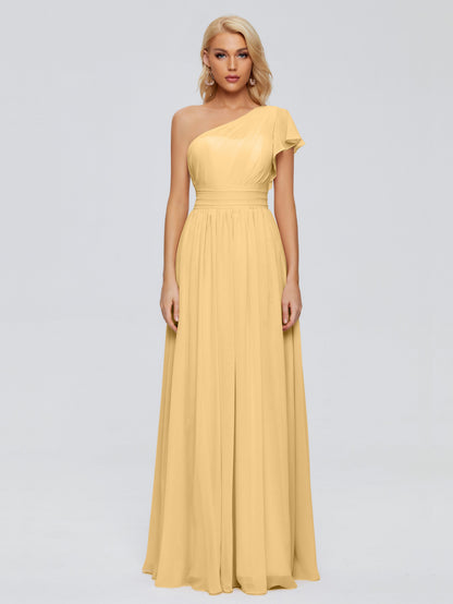 Rylee One Shoulder Chiffon Bridesmaid Dresses