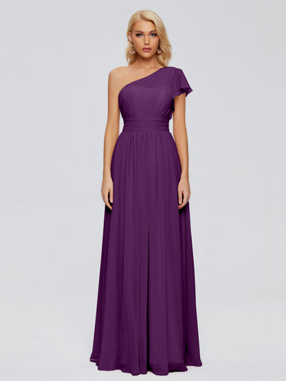 Rylee One Shoulder Chiffon Bridesmaid Dresses