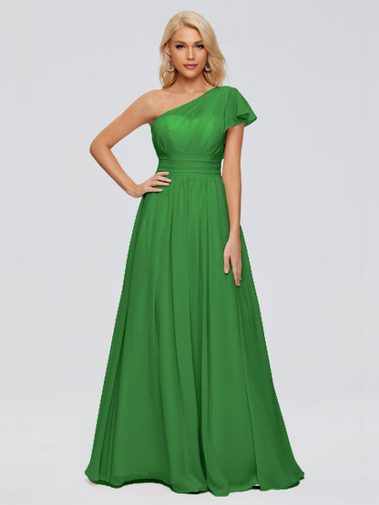 Rylee One Shoulder Chiffon Bridesmaid Dresses
