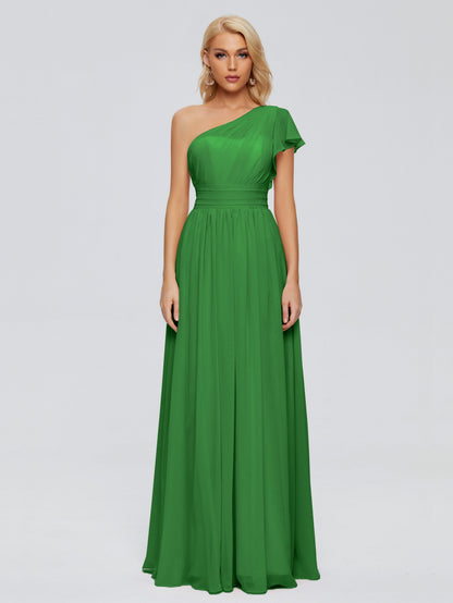 Rylee One Shoulder Chiffon Bridesmaid Dresses