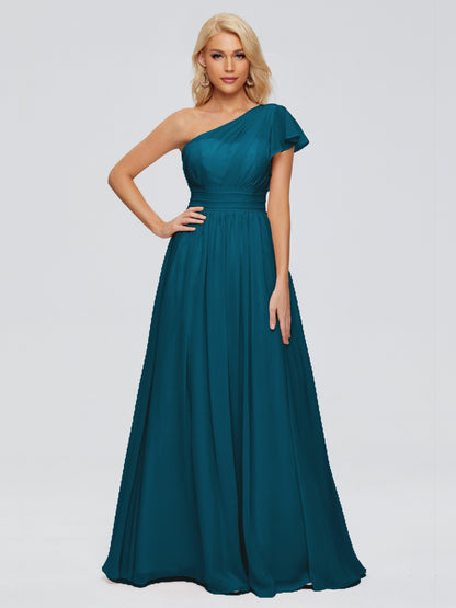 Rylee One Shoulder Chiffon Bridesmaid Dresses