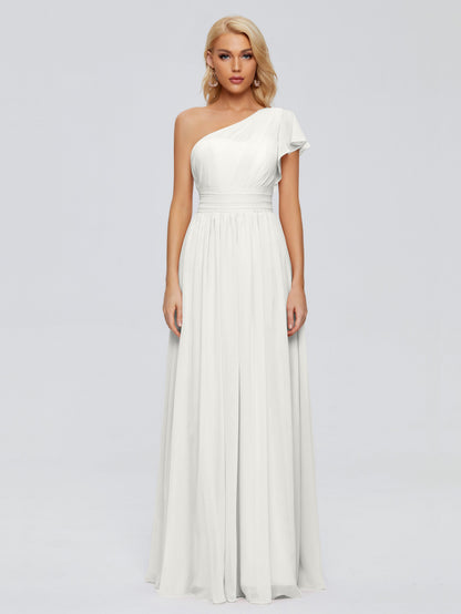 Rylee One Shoulder Chiffon Bridesmaid Dresses