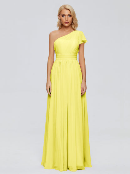Rylee One Shoulder Chiffon Bridesmaid Dresses