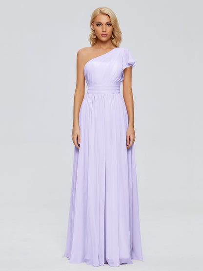 Rylee One Shoulder Chiffon Bridesmaid Dresses